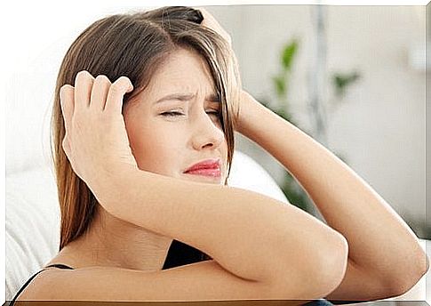 Woman with headache