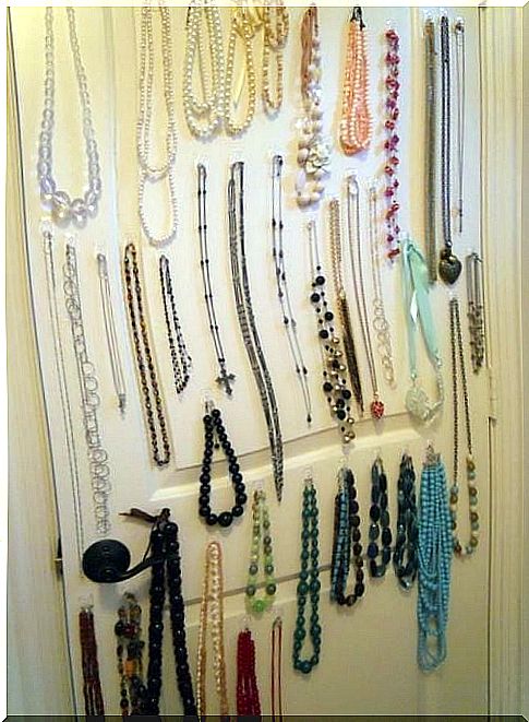 Jewelry on a door