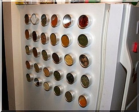 Refrigerator with spices