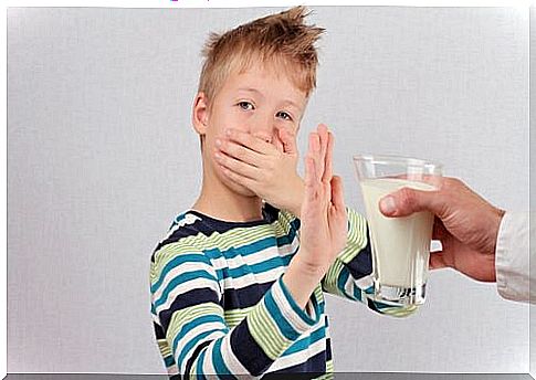 Boy with lactose intolerance