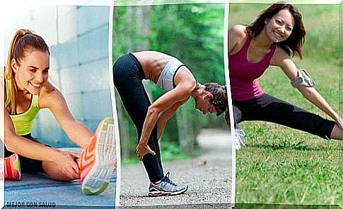 Women stretch before training