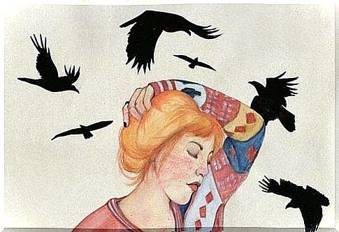 Woman with birds