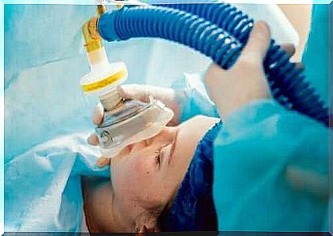 Patient receives anesthesia in the form of halothane