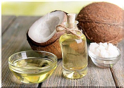 coconut oil and fresh coconut