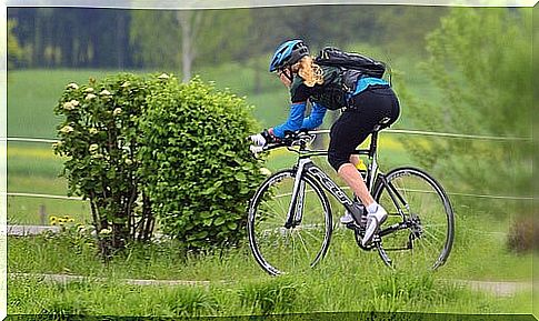 Woman cycling